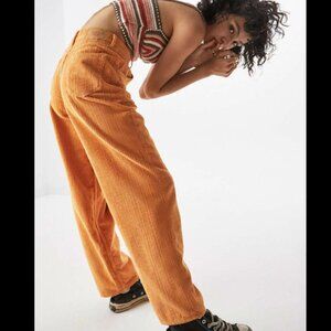 BDG High Rise Baggy Corduroy Pants in Orange